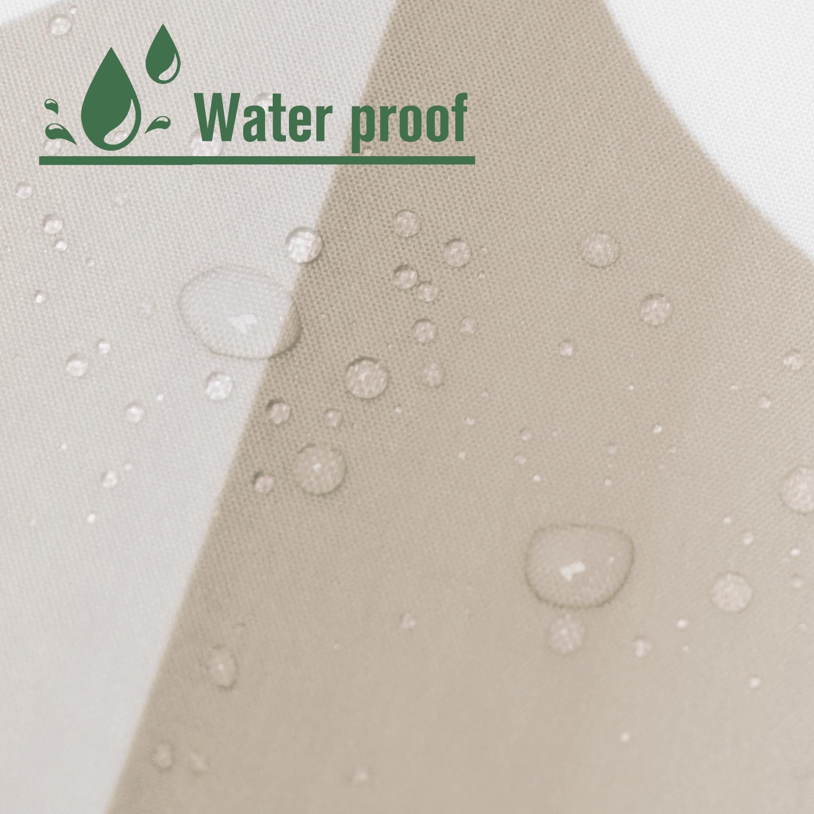 Yiatn No Hook Cream Shower Curtain With Snap In Fabric Liner Set - Hotel Style With See Through Mesh Top Window, Modern Geometri